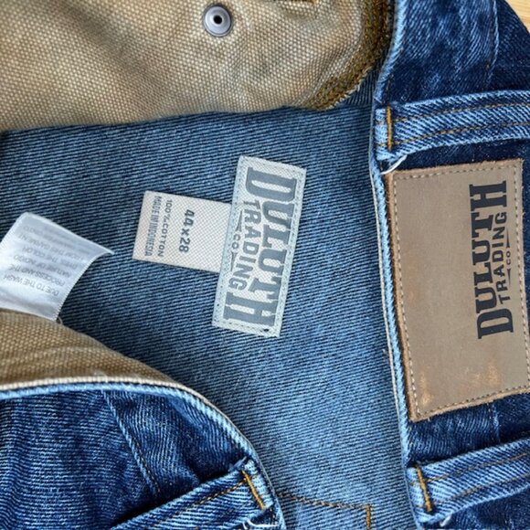 VGT Duluth Trading Co.  Flex  Men  Blue Denim  Jeans  44"" x28" 100% cotton(41) - Picture 3 of 10